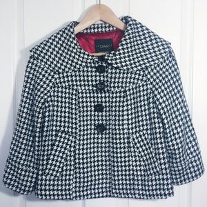 Anthropologie Black and White Peacoat